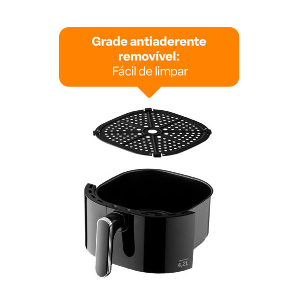 Fritadeira Elétrica Sem Óleo 4,2 Litros 1500W 127V. - Imagem 4
