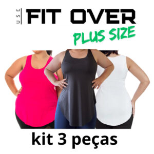 Kit 3 Camisetas PLUS SIZE Básicas Academia