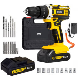 Kit Completo 21V Parafusadeira/ Furadeira 2 Baterias Com Maleta