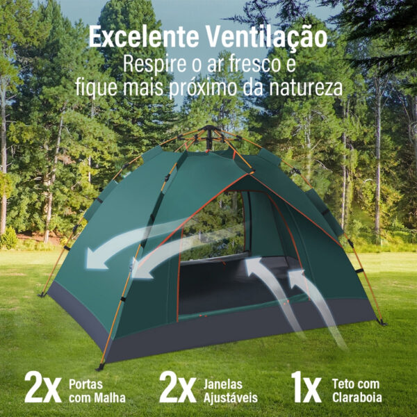 Barraca à Prova D'agua P/ Acampamento ou Praia até 3 Pessoas - Imagem 3