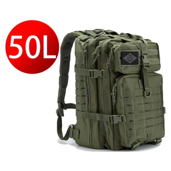 Mochila Militar Tática Impermeável + Patch Preto QUEBOM - Imagem 5